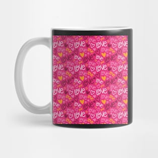 Bright Pink Love Valentine's Day Pattern Mug